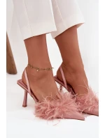 Lodičky s a patou růžové model 21715224 - Boto