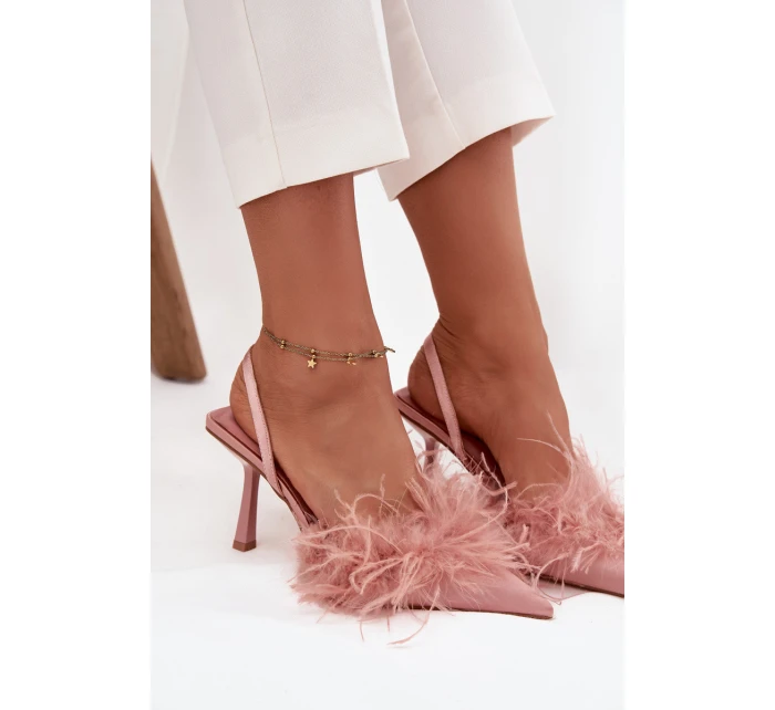 Lodičky s a patou růžové model 21715224 - Boto