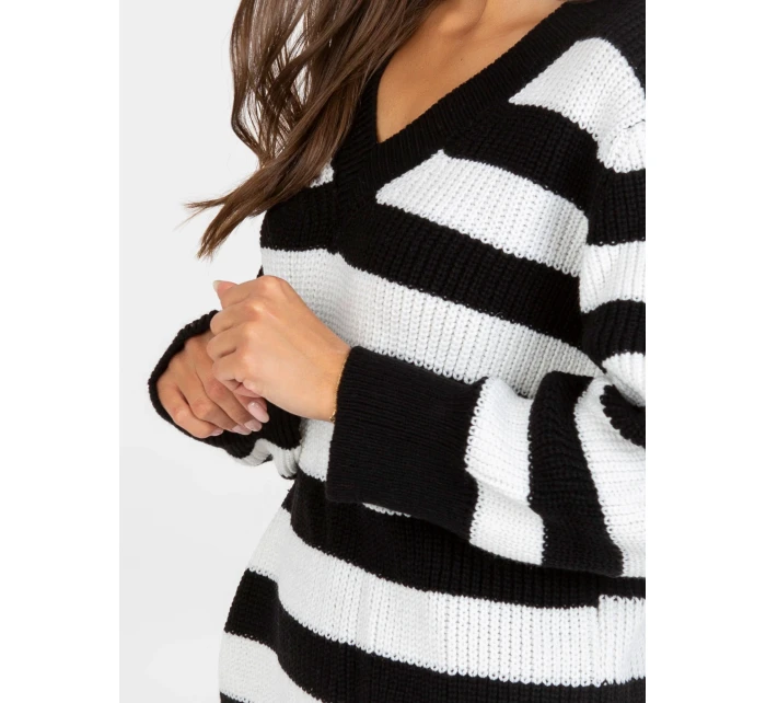 Dámský svetr LC SW 8030 bílý a černý