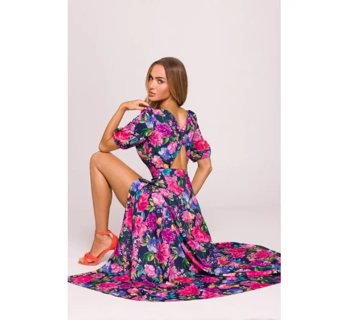 M858 Maxi šaty s otevřenými zády - model 1 M858 Maxi šaty s otevřenými zády - model 1