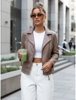 damska skórzana taupe model 22025159 - FashionStreet