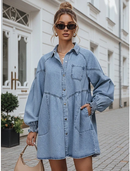 Sukienka damska jeansowa oversize model 22221779 - FashionStreet