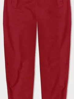 Tenké červené teplákové kalhoty (CK03-18)