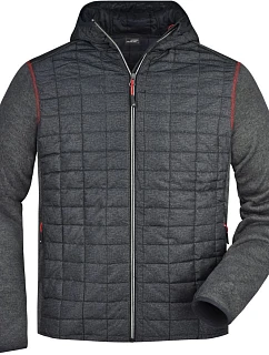 JN Pánská pletená hybridní bunda 02.0 grey melange/anthracite melange model 22489606 - Daiber