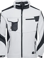 Daiber JN 844 Pracovní letní softshellová bunda - Strong 02.0844 white/carbon