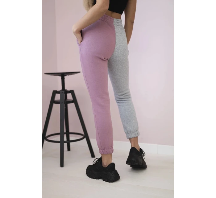 Dámské tepláky s nápisem QUEEN tmavě růžová