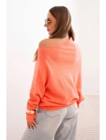Dámský asymetrický viskózový svetr netopýří model 21301115 - K-Fashion