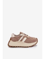 z semiše na masivní platformě  Béžové model 22031733 - D&A