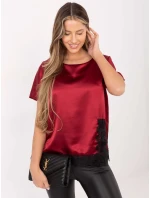 Bluzka MI BZ model 21786415 bordowy - FPrice Bluzka MI BZ model 21786415 bordowy - FPrice