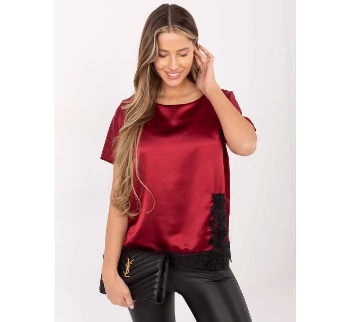 Bluzka MI BZ model 21786415 bordowy - FPrice Bluzka MI BZ model 21786415 bordowy - FPrice