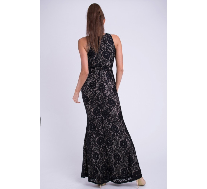 Dámské značkové dlouhé společenské šaty & černé Černá / L  model 15043052 - Emamoda