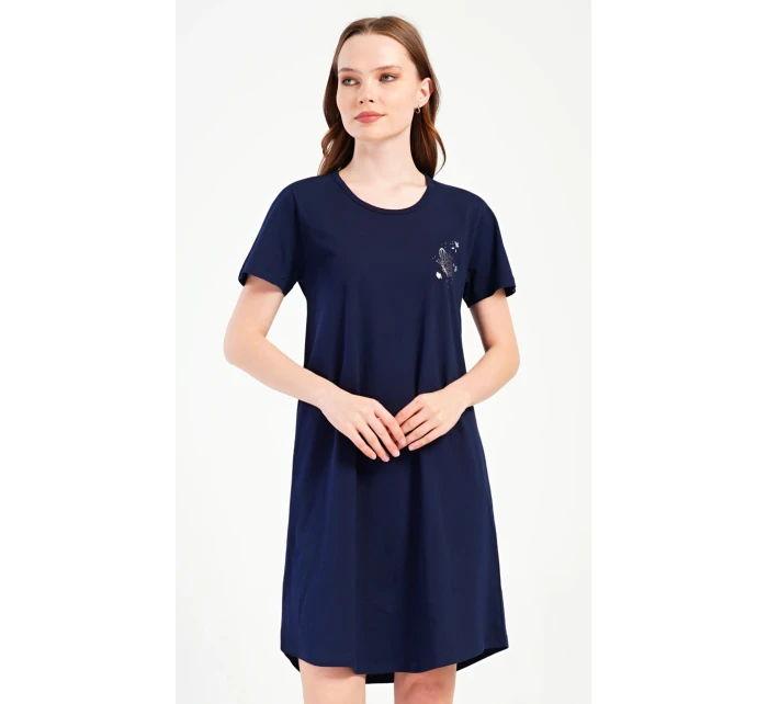 Dámská noční košile s krátkým rukávem model 20911539 - Vienetta Dámská noční košile s krátkým rukávem model 20911539 - Vienetta