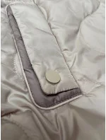 Světle béžová krátká dámská vesta s odepínací kapucí model 19709957 - BH FOREVER