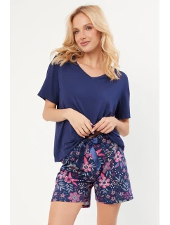 Italská móda Wista kr.r. kr.sp. barva:tmavě modrá/potisk