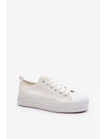 Dámské bílé látkové tenisky Staneva