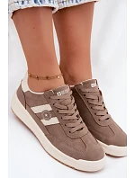 Dámské Sportovní Boty Sneakers Big Star model 22185479 Tmavá béžová - Big Star Shoes