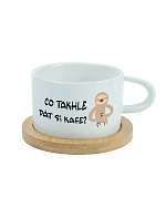 CO TAKHLE DÁT SI KAFE? - bílý hrníček makronka 200 ml CO TAKHLE DÁT SI KAFE? - bílý hrníček makronka 200 ml