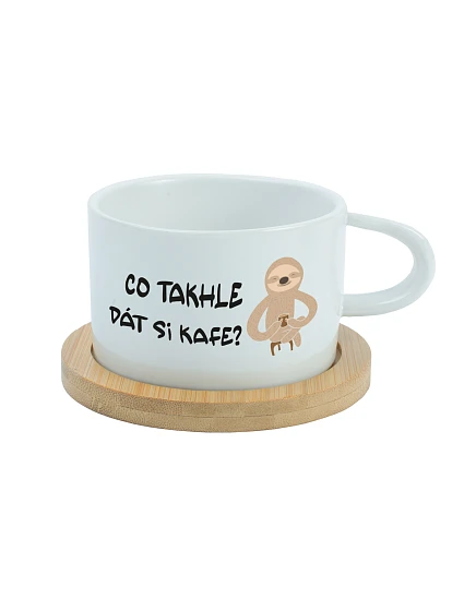 CO TAKHLE DÁT SI KAFE? - bílý hrníček makronka 200 ml CO TAKHLE DÁT SI KAFE? - bílý hrníček makronka 200 ml