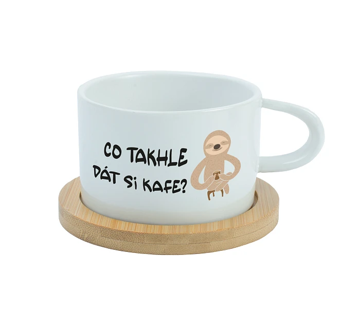 CO TAKHLE DÁT SI KAFE? - bílý hrníček makronka 200 ml CO TAKHLE DÁT SI KAFE? - bílý hrníček makronka 200 ml