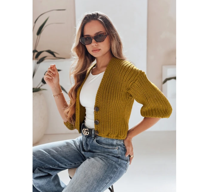 Dámský hořčicový svetr NUTI FashionStreet MY1673