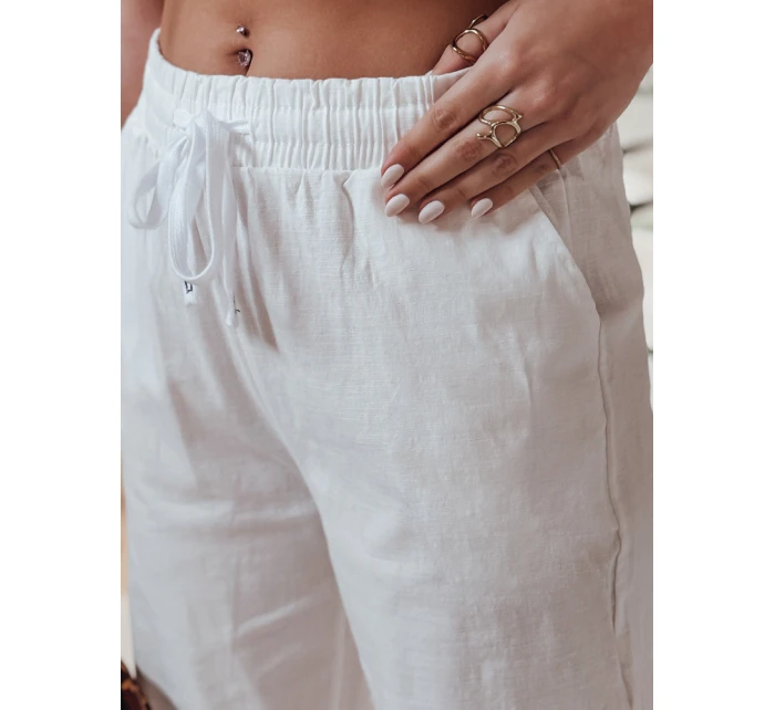 Dámské ležérní kalhoty s širokými nohavicemi BOHO DAY white FashionStreet UY2652