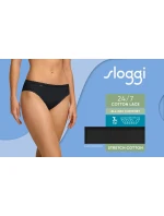 Dámské kalhotky sloggi 24/7 Cotton Lace Tai C3P - černé - SLOGGI Dámské kalhotky sloggi 24/7 Cotton Lace Tai C3P - černé - SLOGGI