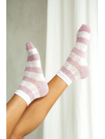 Dámské pruhované ažurové ponožky Milena 0989 37-41