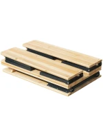 PIKNIKOVÝ BAROVÝ SET DŘEVĚNÝ STŮL A 2 LAVICE SKLÁDACÍ