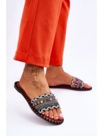 Dámské zdobené pantofle Černá model 21616573 - Boto