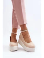 Dámské espadrilky na podrážce světle béžové model 21648498 - Boto