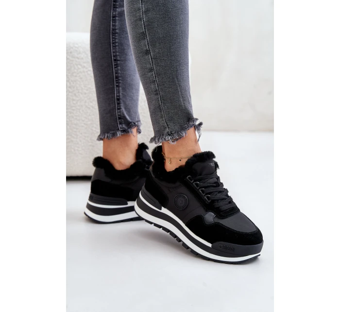 Dámské Zateplené Tenisky Na Platformě Big Star OO274A216 Černé Dámské Zateplené Tenisky Na Platformě Big Star OO274A216 Černé