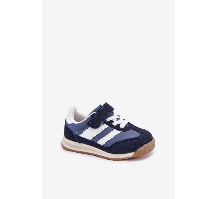 Dětské tenisky Sportovní boty na suchý zip tmavě modré model 21700648 - Boto