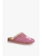 Dámské Pantofle S Sobem A Kožíškem Inblu CT000034 Růžové