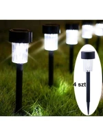PLASTOVÁ SOLÁRNÍ LAMPA 4,5x31 cm LED - KIT.4 ks