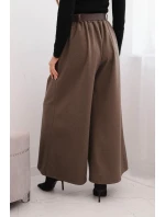 Dámské kalhoty se širokým nohavicí a páskem fango Dámské kalhoty se širokým nohavicí a páskem fango