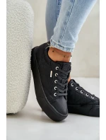 Dámské tenisky na platformě zateplené Big Star OO274A465 Černé Dámské tenisky na platformě zateplené Big Star OO274A465 Černé