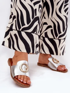 Ploché Sandály Pro S Dekorativním Detalem Stříbrné model 21687713 - Boto