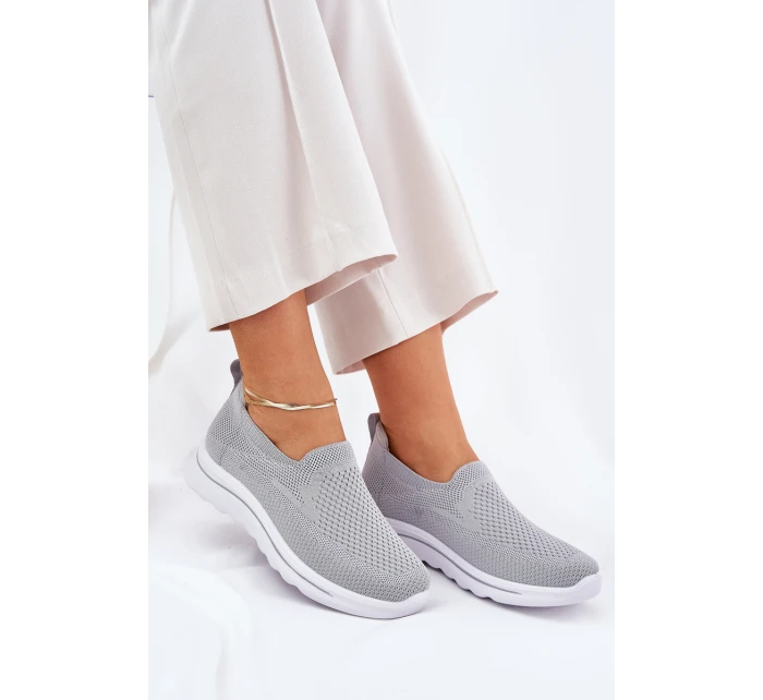 Dámské Textilní Tenisky Šedé model 21689117 - EVENTO