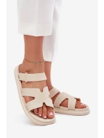 Dámské Gumové Klapky S Páskem Béžové Tavirae Dámské Gumové Klapky S Páskem Béžové Tavirae