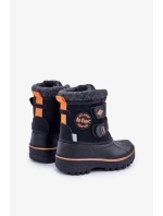 Dětské sněhule na suchý zip Lee Cooper – černé Dětské sněhule na suchý zip Lee Cooper – černé