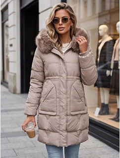 Kurtka damska zimowa pikowana z kapturem model 22404746 - FashionStreet