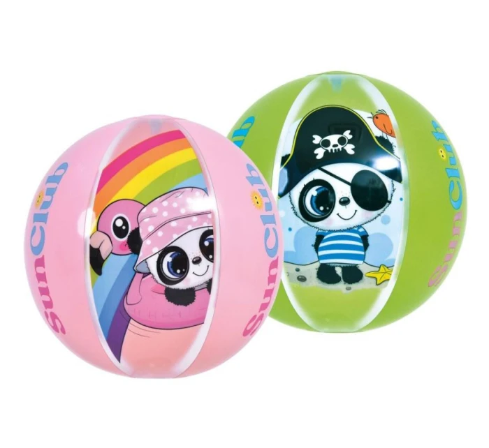 PLÁŽOVÝ MÍČ NAFUKOVACÍ PANDA 40CM 53014 RŮŽOVÁ