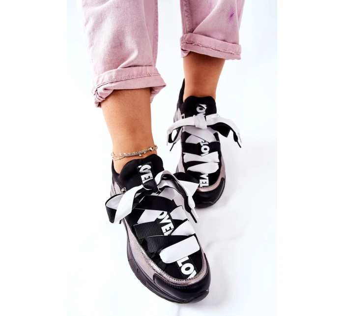 Sportovní Tenisky Černé A Stříbrné Dexla Sportovní Tenisky Černé A Stříbrné Dexla