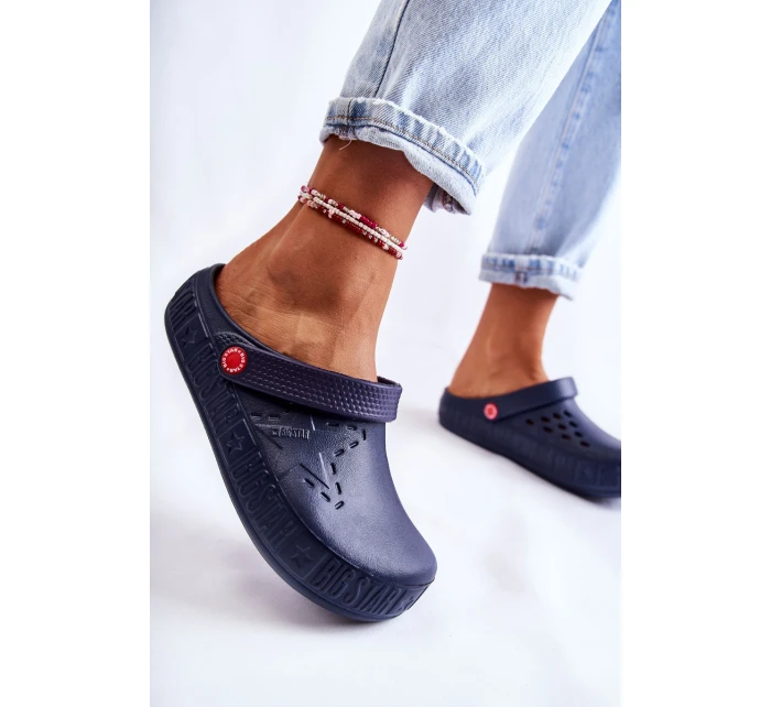 Dámské světlé pantofle Big Star model 21593810 námořnická modrá - Big Star Shoes Dámské světlé pantofle Big Star model 21593810 námořnická modrá - Big Star Shoes