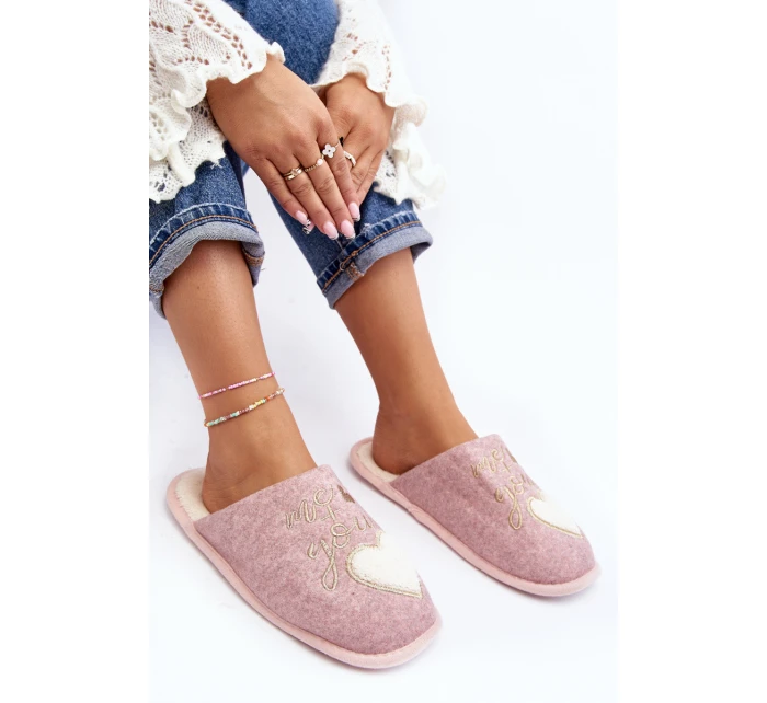 Dámské klasické pantofle s růžovou výstelkou Mabira Dámské klasické pantofle s růžovou výstelkou Mabira