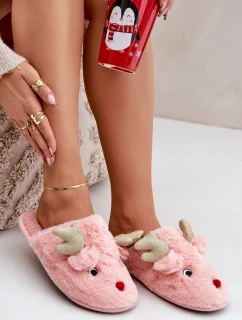 Vánoční Pantofle S  Kožešinové Růžové model 21680765 - Boto