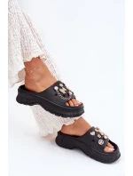 Pěnové Dámské Sandały Se Zlatými Černé model 21700251 - Boto Pěnové Dámské Sandały Se Zlatými Černé model 21700251 - Boto