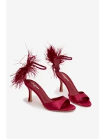 Sandály Na Podpatku S Bordové model 21757820 - Boto