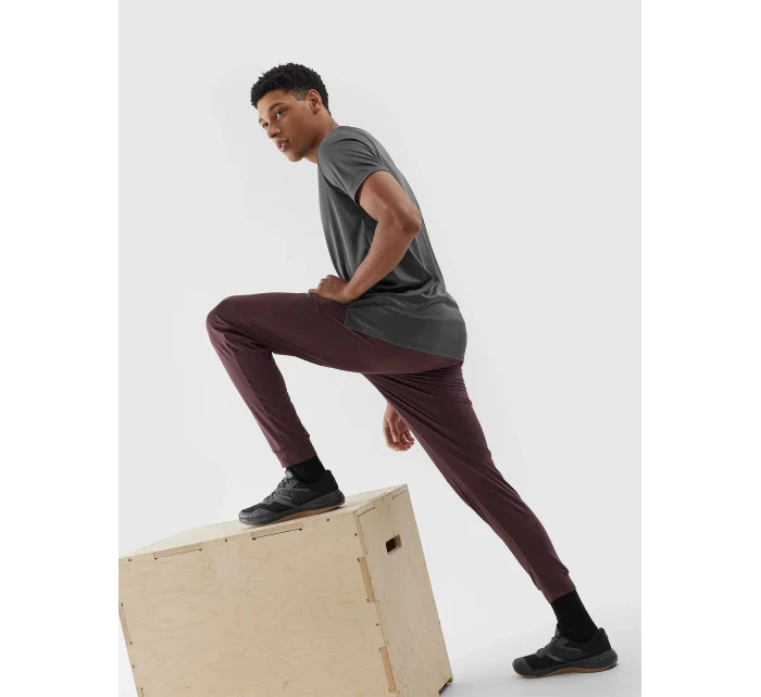 Pánské sportovní rychleschnoucí kalhoty 4F - hnědé Pánské sportovní rychleschnoucí kalhoty 4F - hnědé