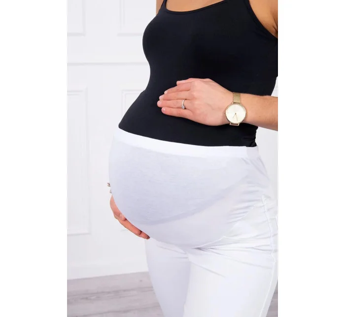 Dámské těhotenské džínové kalhoty 2671-1 Bílá - Kesi